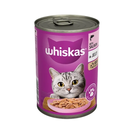 Whiskas Adult Wet Cat Food Salmon in Jelly Tin