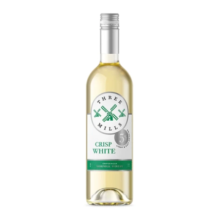 Three Mills 5% ABV British Made Crisp White Wine